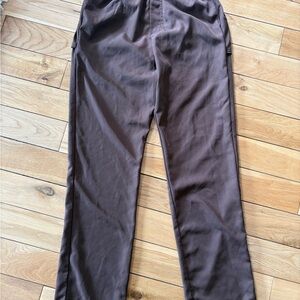Men's Brown elastic waist adaptive pants